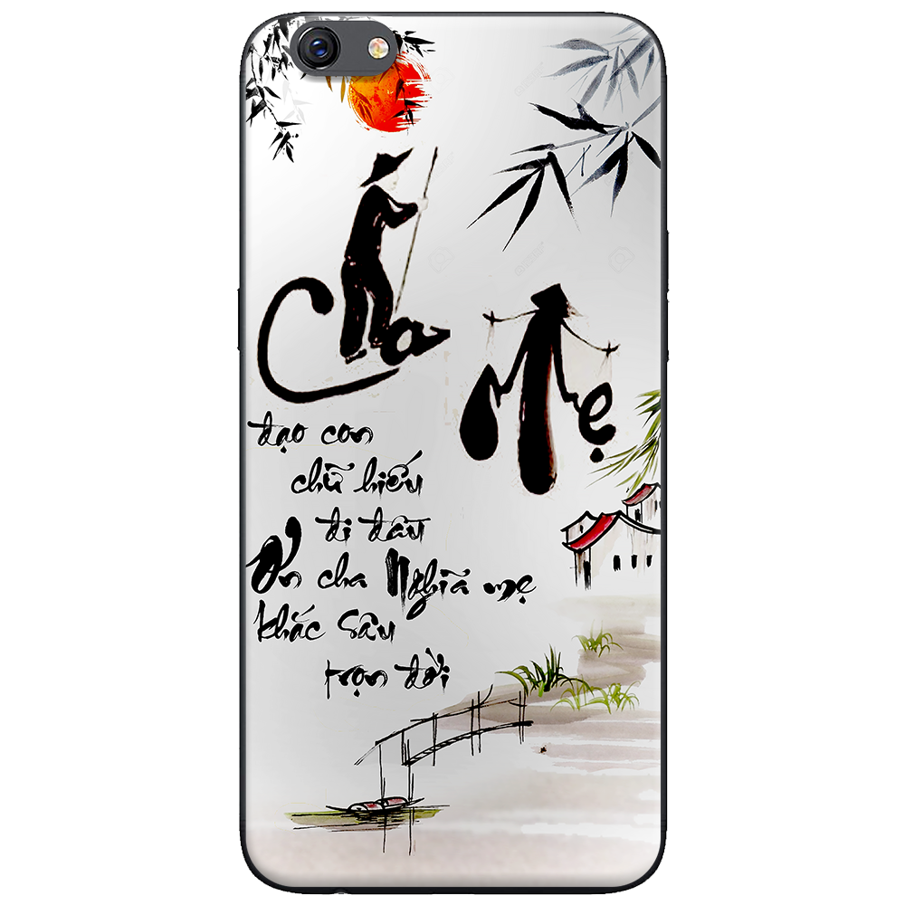Silicone case for Oppo A71 - Thư pháp cha mẹ