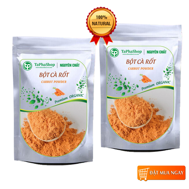 [HOT] Bột cà rốt nguyên chất 100g - Thảo Dược Tấn Phát
