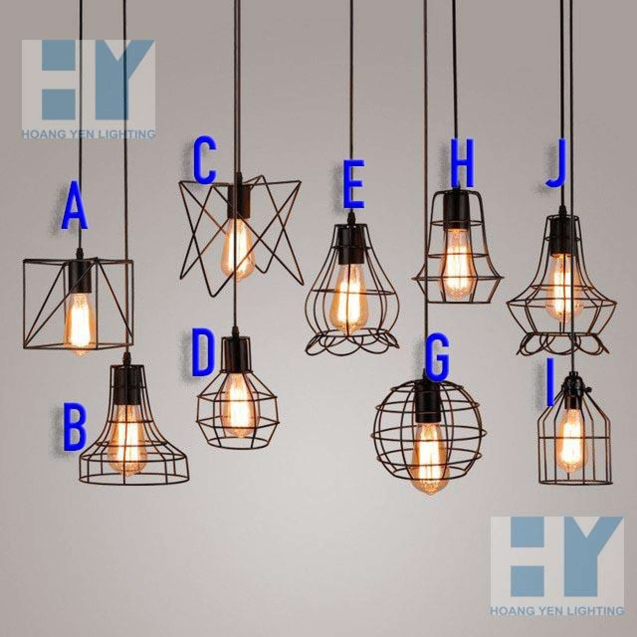 [HCM]Đèn Thả: Mẫu đèn thả rọ sắt trang trí nhiều kiểu dáng ( giá chưa bao gồm bóng )
