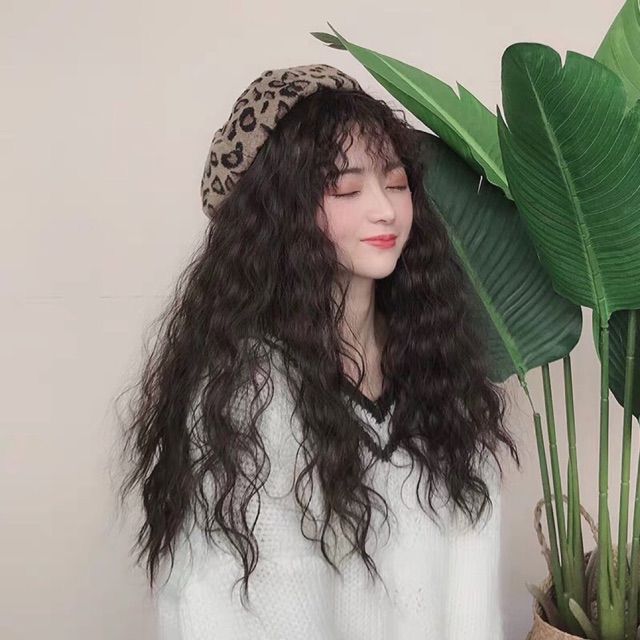 Tóc giả nguyên đầu xù mì siu hót - mã MS 1856