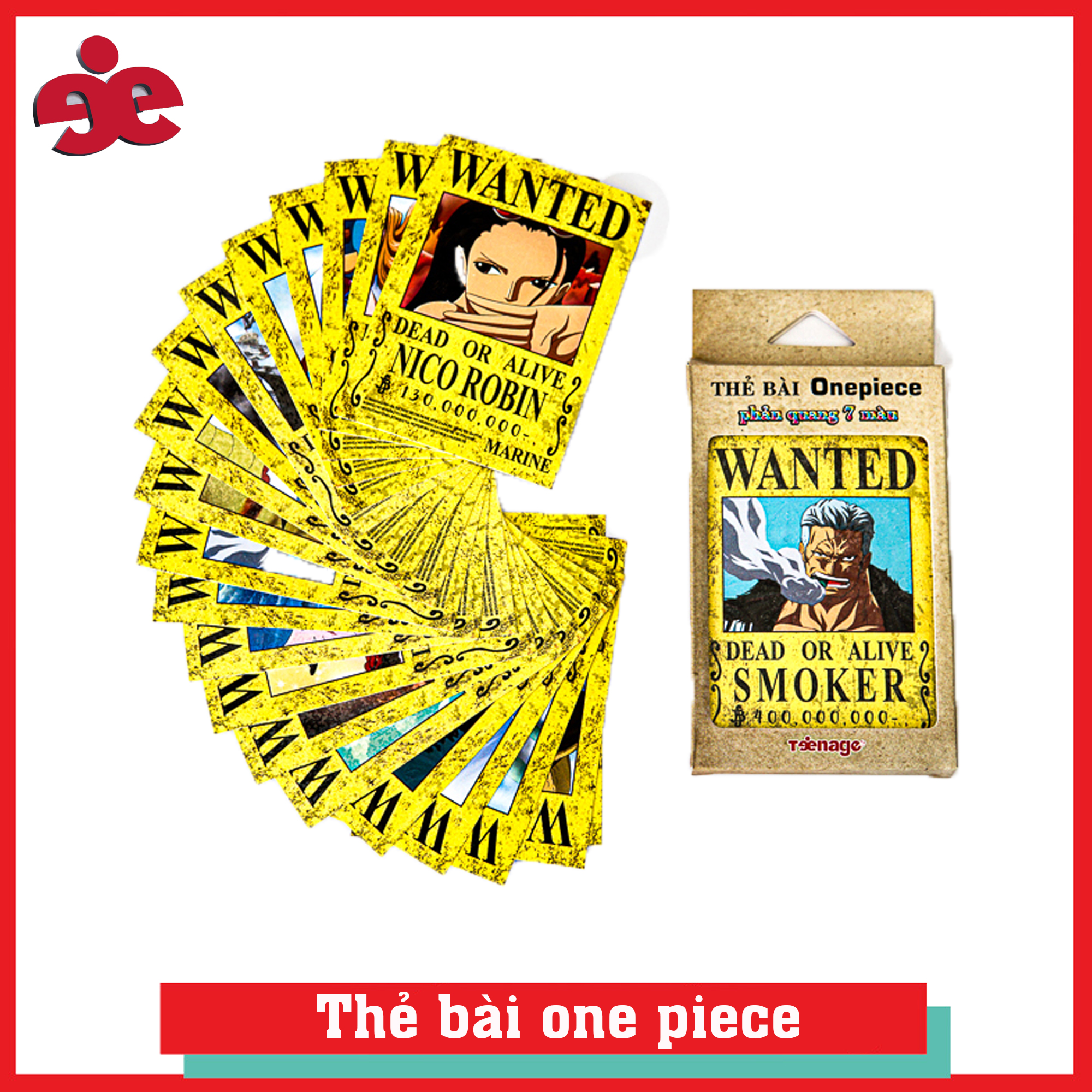 COMBO 20 Thẻ bài One Piece phản quang 7 màu hot 2020