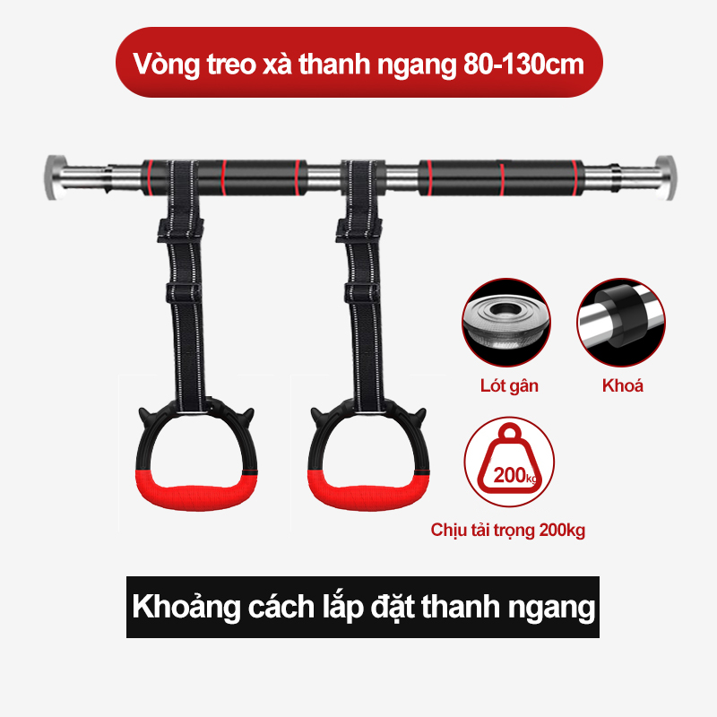 Xà đơn treo tường xà đơn gắn cửa Nhiều cỡ có 60150cm miễn khoan tường dễ lắp đặt xà đơn tập tại nhà tiện dụng hai kích cỡ