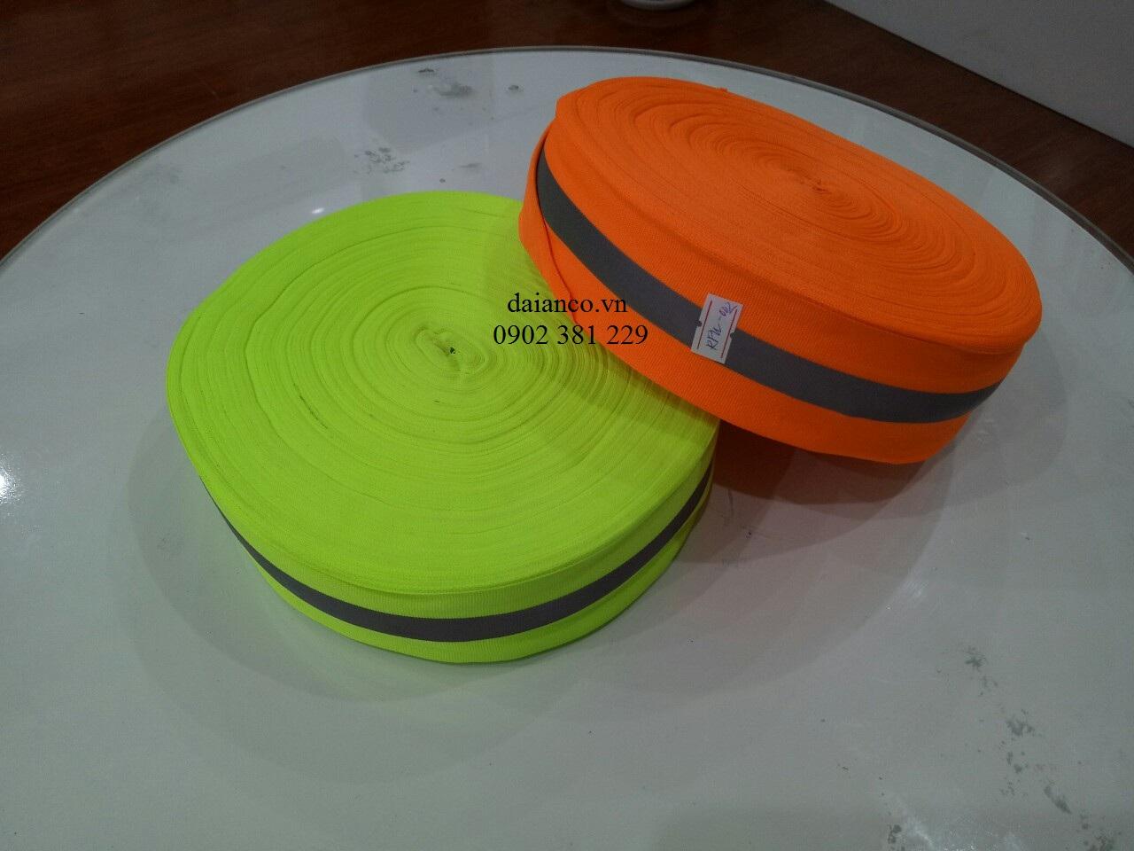 Cuộn dây phản quang vải rào chắn khổ 5cm *100m