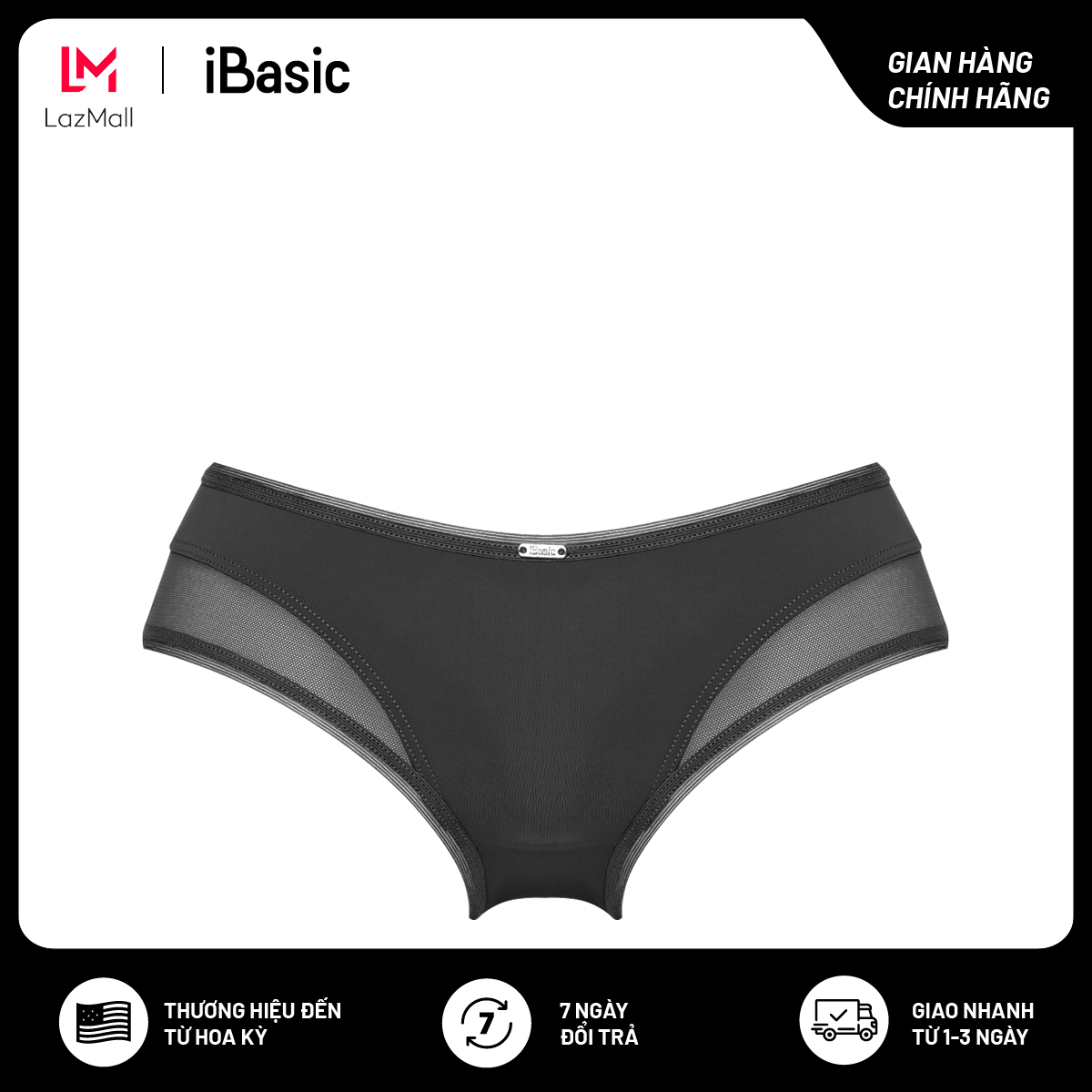 Quần lót nữ phối lưới iBasic PANW110