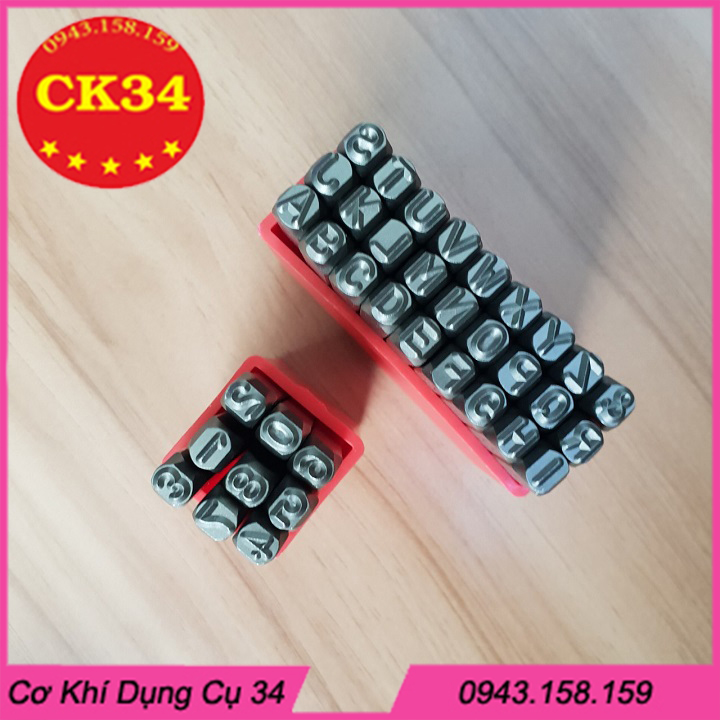 Bộ đóng số và chữ 4mm - XUÔI