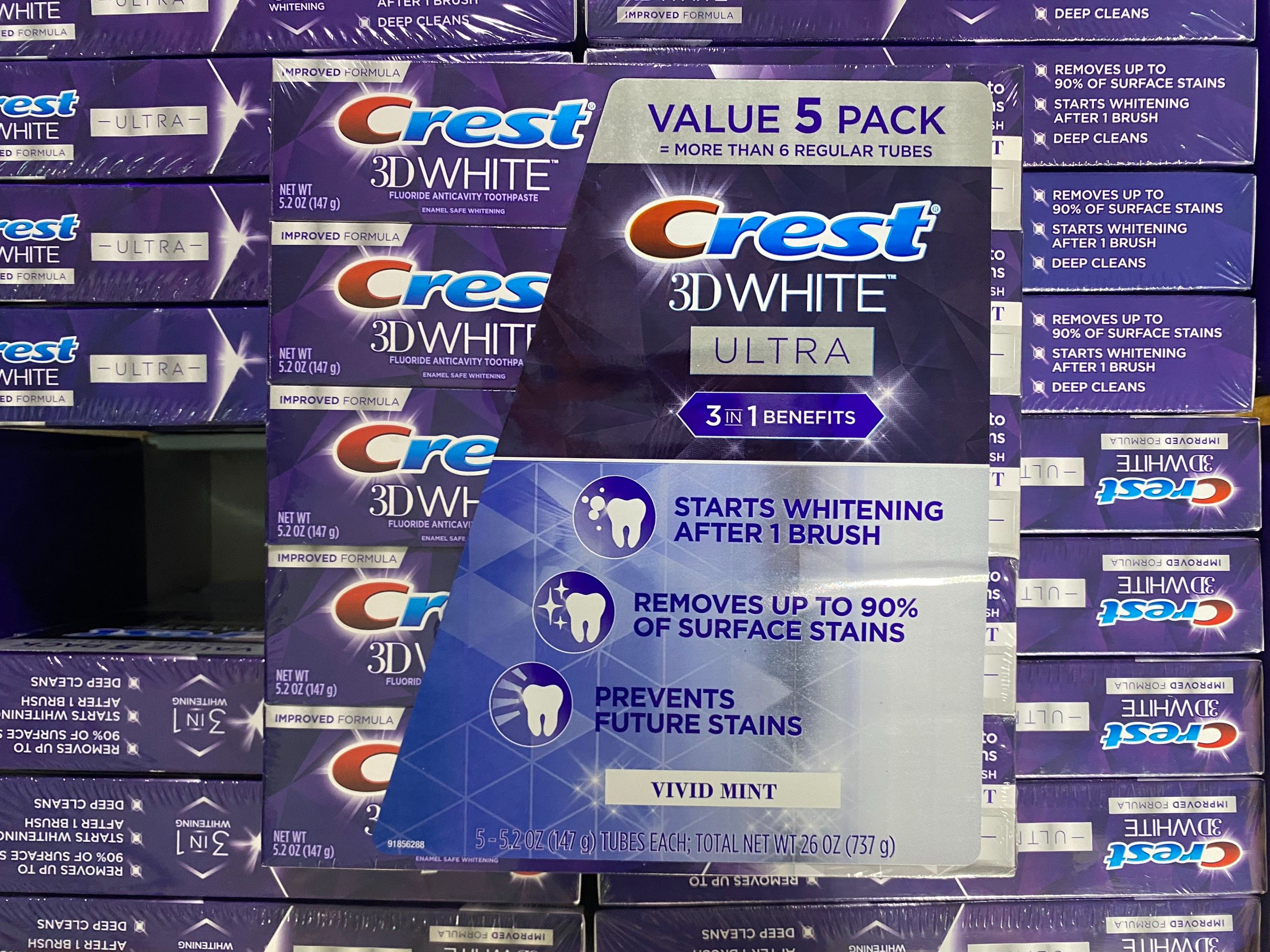 [HCM] Kem đánh răng CREST 3D White Advanced Triple Whitening của Mỹ