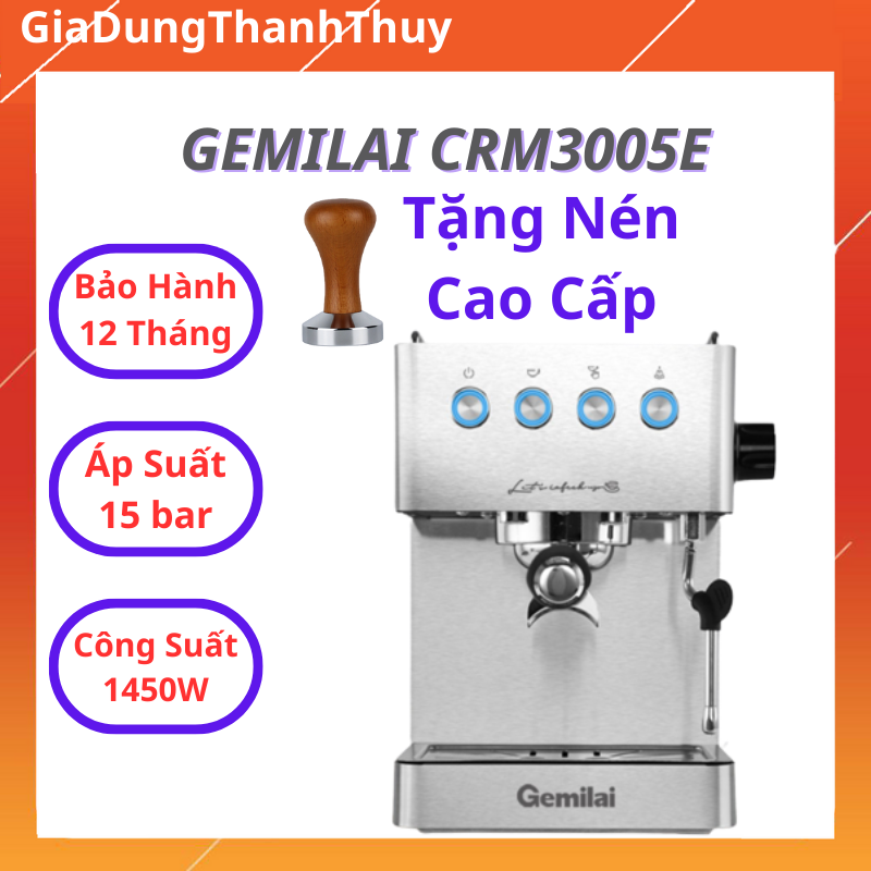 Máy Pha Cà phê, Máy Pha Cafe Tự Động Gemilai CRM 3005E