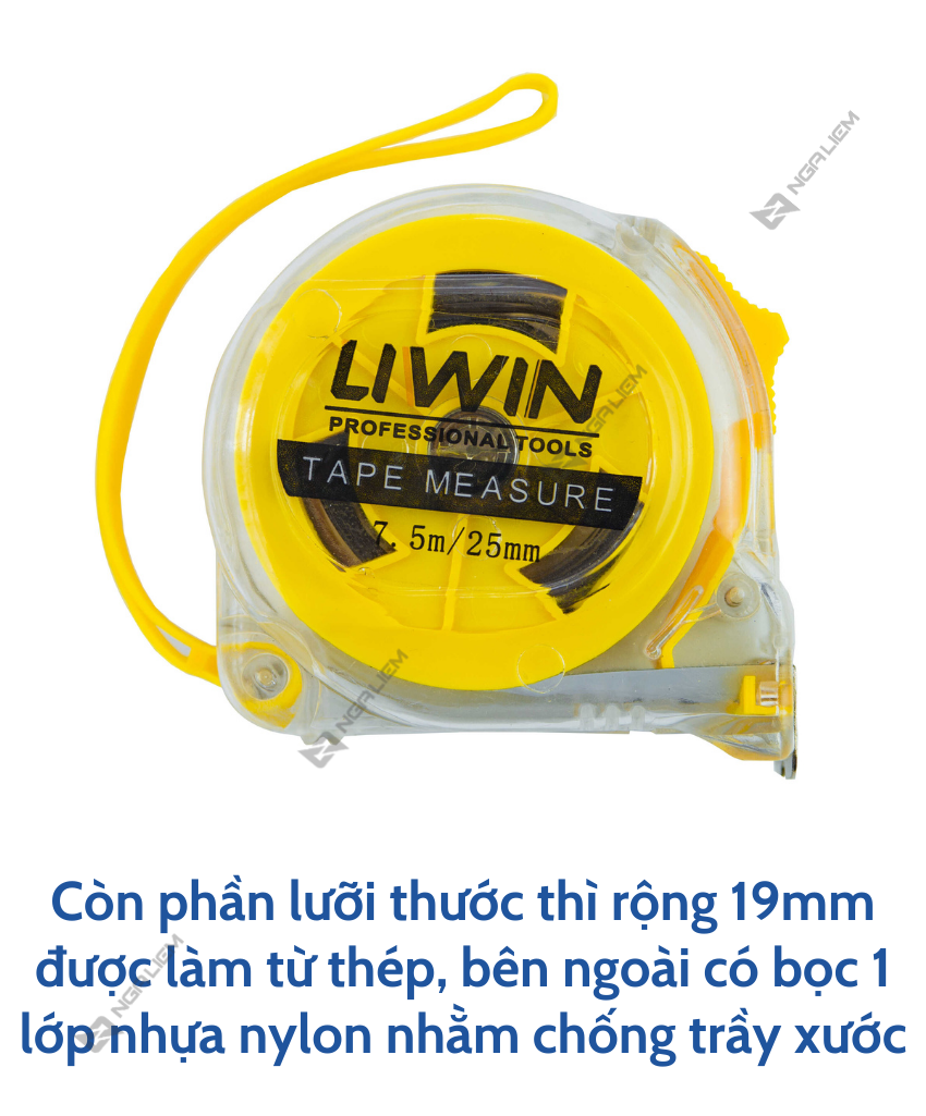 Thước Kéo Trong Lỗ ban (3m, 5m, 7m5, 10m) LIWIN