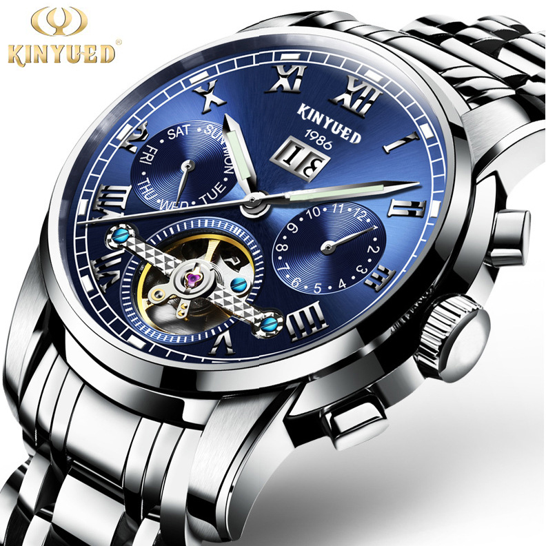 Đồng hồ Cơ Nam KINYUED - Dây Thép Đúc Đặt - Máy Automatic cao cấp