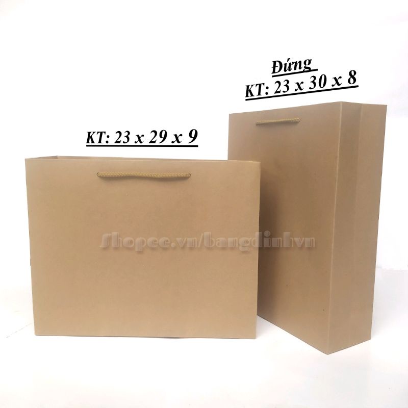 Túi giấy ngang kraft .100c túi