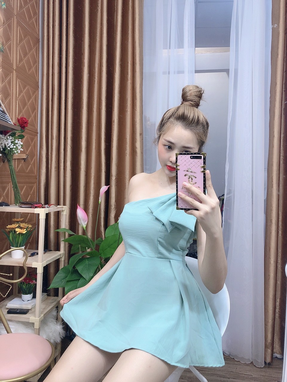 Sét bộ đùi áo lệch vai-HC