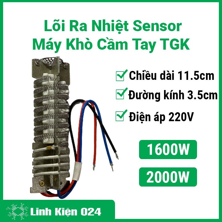 Lõi ra nhiệt sensor cho máy khò cầm tay tgk 220v công suất 1600w/2000w