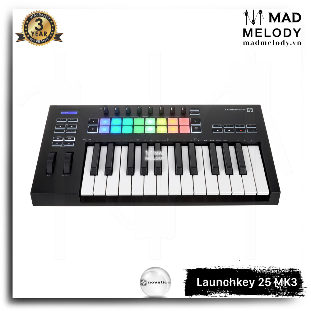 Novation Launchkey 25 MK3 USB MIDI Controller [đàn soạn nhạc 25 phím Launchkey thế hệ 3 mới nhất NEW]