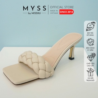 Giày guốc nữ thắt bím quai ngang 6cm thời trang MYSS - SU40 thumbnail