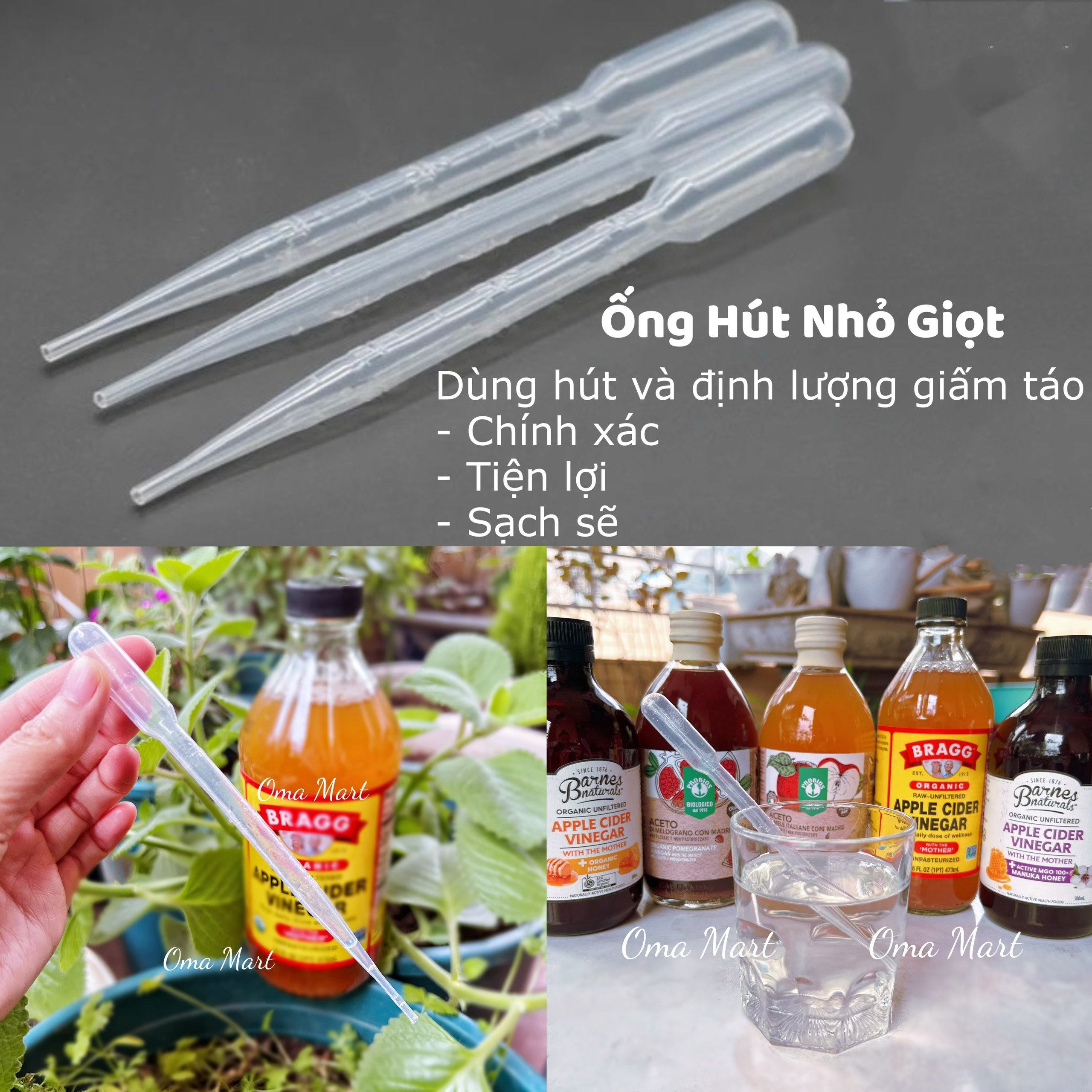 Ống Hút Nhỏ Giọt ( hút giấm táo ....)
