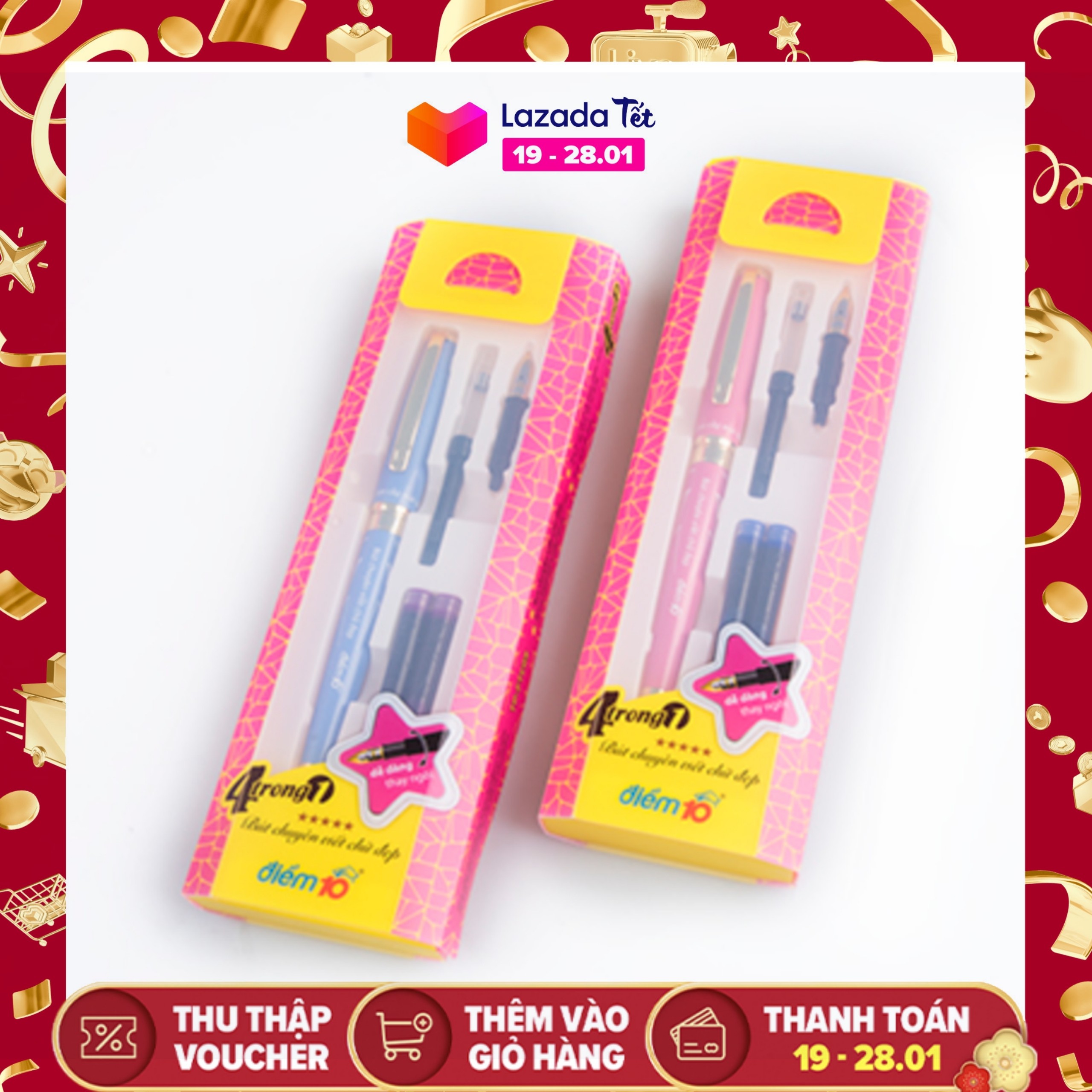 [HCM]Bút Máy Điểm 10 TP-FTC09 Chuyên Luyện Viết Chữ Đẹp Với Ngòi Mài Thủ Công (Hộp 1 Cây) - Bút máy ngòi mài sâu