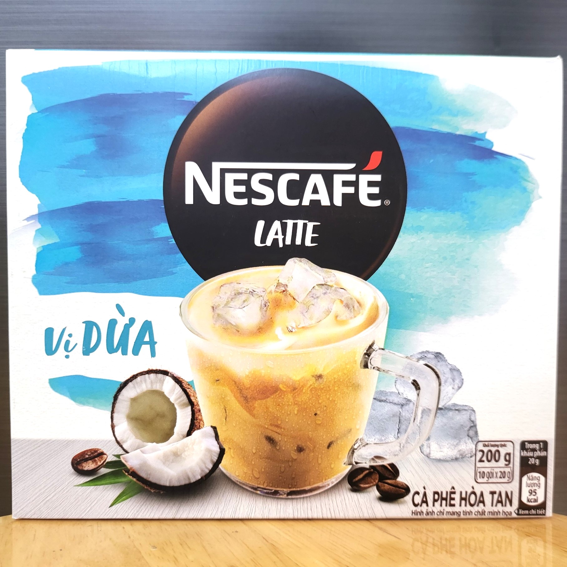 Hsd 09/11/2024 / nescafe - hộp vị dừa 200g / 10 gói - cà phê latte vị dừa / nestle latte coffee with coconut flavour