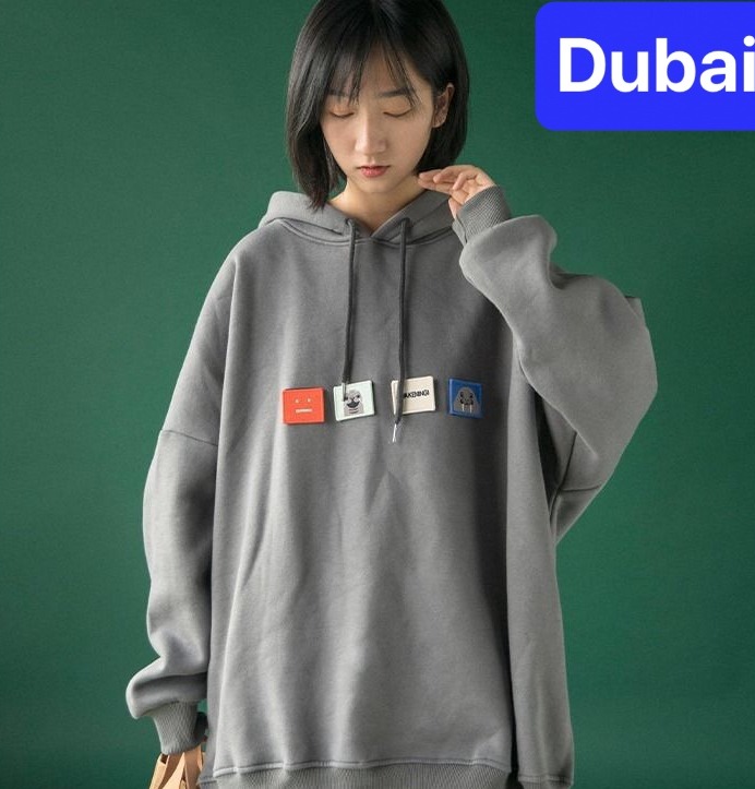 ÁO KHOÁC HOODIE CHẤT NỈ NGOẠI NAM NỮ NỈ DÀY PHOM FORM RỘNG STICKER LOGO PATCH CHỐNG NẮNG, NÓNG ĐÔNG HÈ UNISEX HOT TREND - DUBAI FASHION