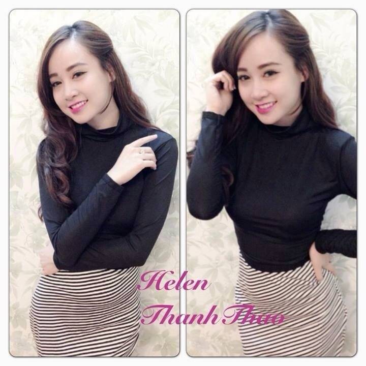 Áo thun cổ lọ dài tay
