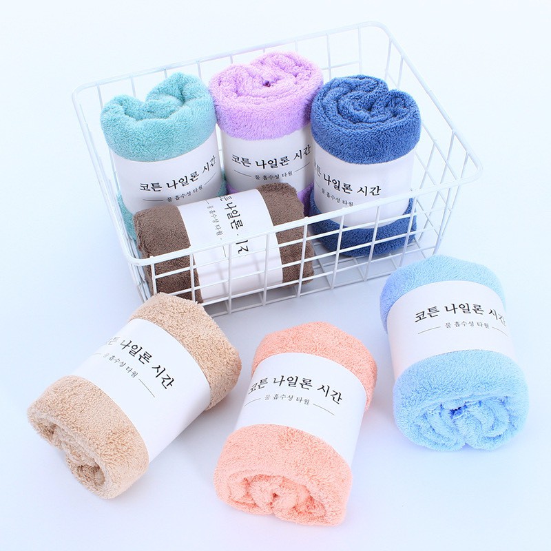 Combo 2 Khăn Mặt Xuất Hàn Quốc 100% Cotton 35*50cm