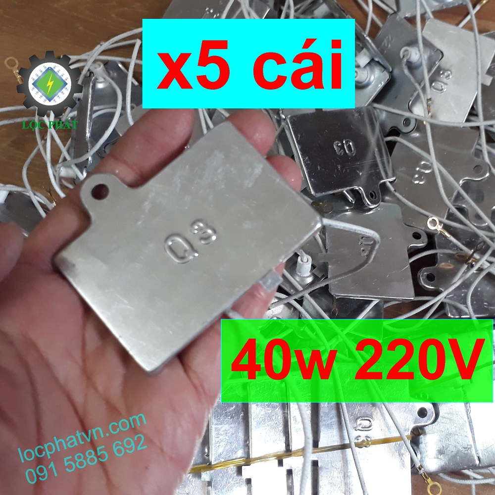 Combo 5 Miếng Ra Nhiệt Làm Máy Ấp Trứng 40W 220V, Thiết Bị Máy Ấp Trứng
