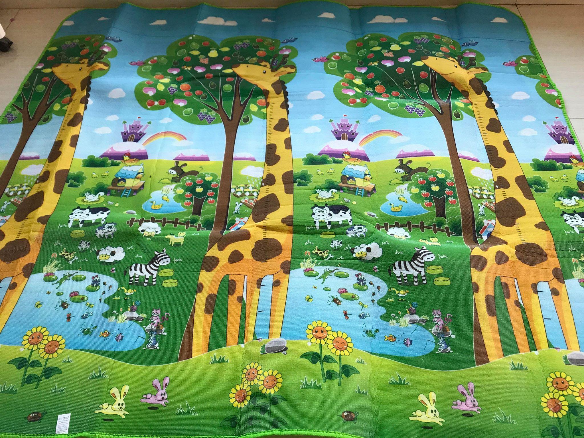 Chiếu xốp loại 2m5 x 2m Thảm xốp tạo khu vui chơi cho bé Maboshi, Chiếu xốp chống thấm 2 mặt cho bé vui chơi