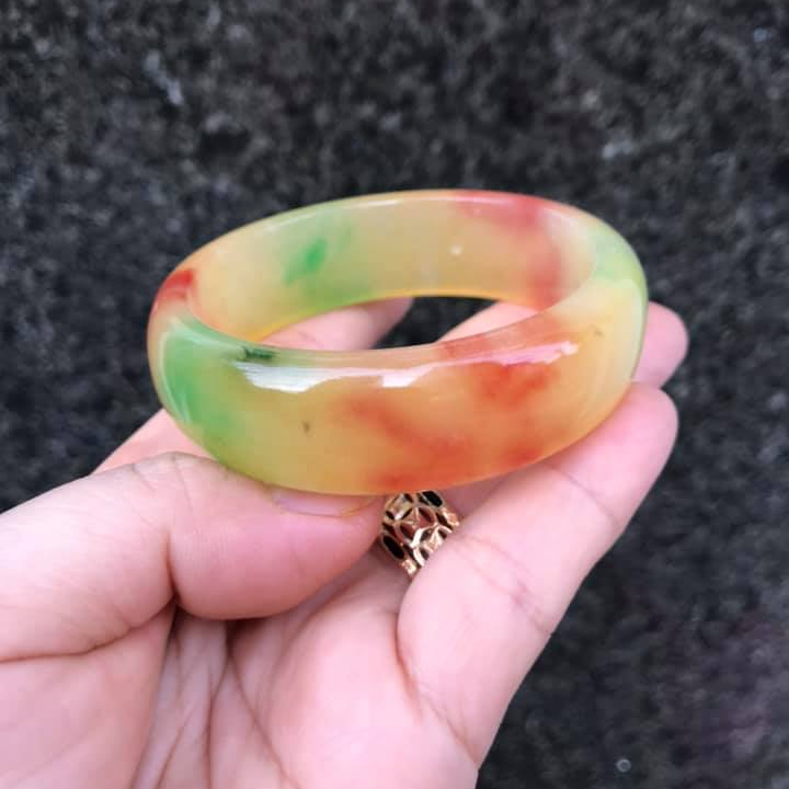 [HCM]VÒNG TAY LIỀN KHỐI ĐÁ CẨM THẠCH TỨ QUÝ NI LỚN 60-62