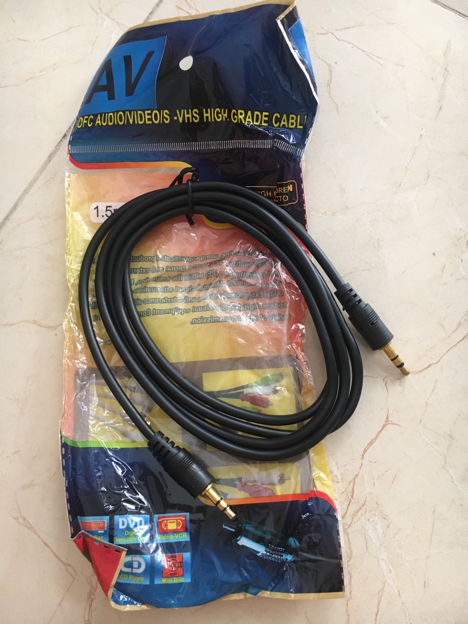 Dây loa 2 đầu 3.5 dài 5m, zac 3.5 mm