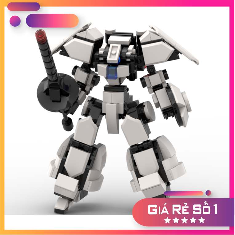Le Go Đồ Chơi Lắp Ráp Robot Mech Moc Steel White
