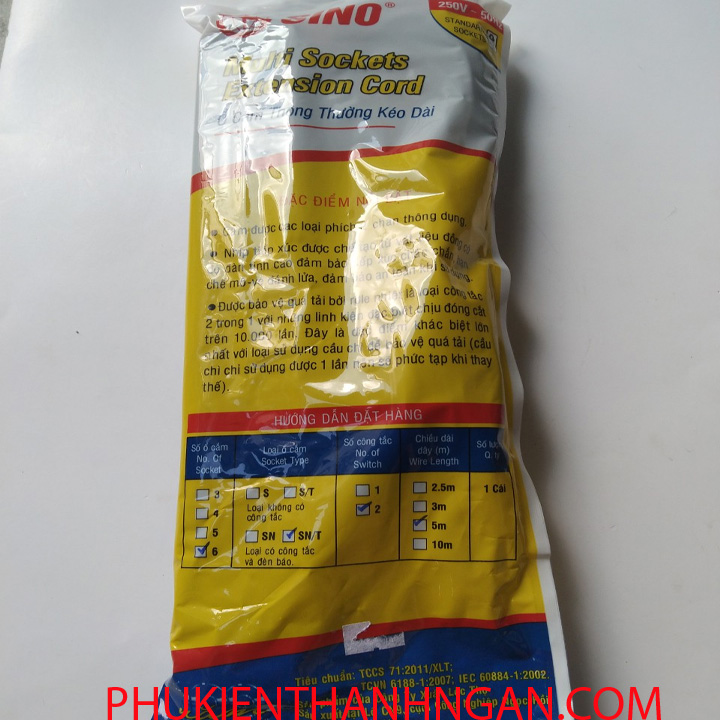 Ổ ĐIỆN SINO 6 Ổ CẤM 5M