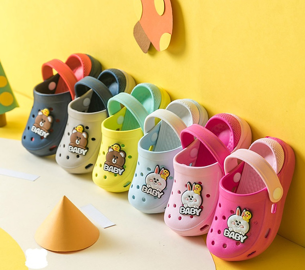 Dép Sục Mềm Cho Bé Tặng Kèm Sticker BB-1202