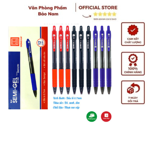 Bút bi hồng hà sg 2600 hộp 12 chiếc - nét 0.7mm - bút viết siêu êm bút bi hồng hà sg-2600 0.7mm