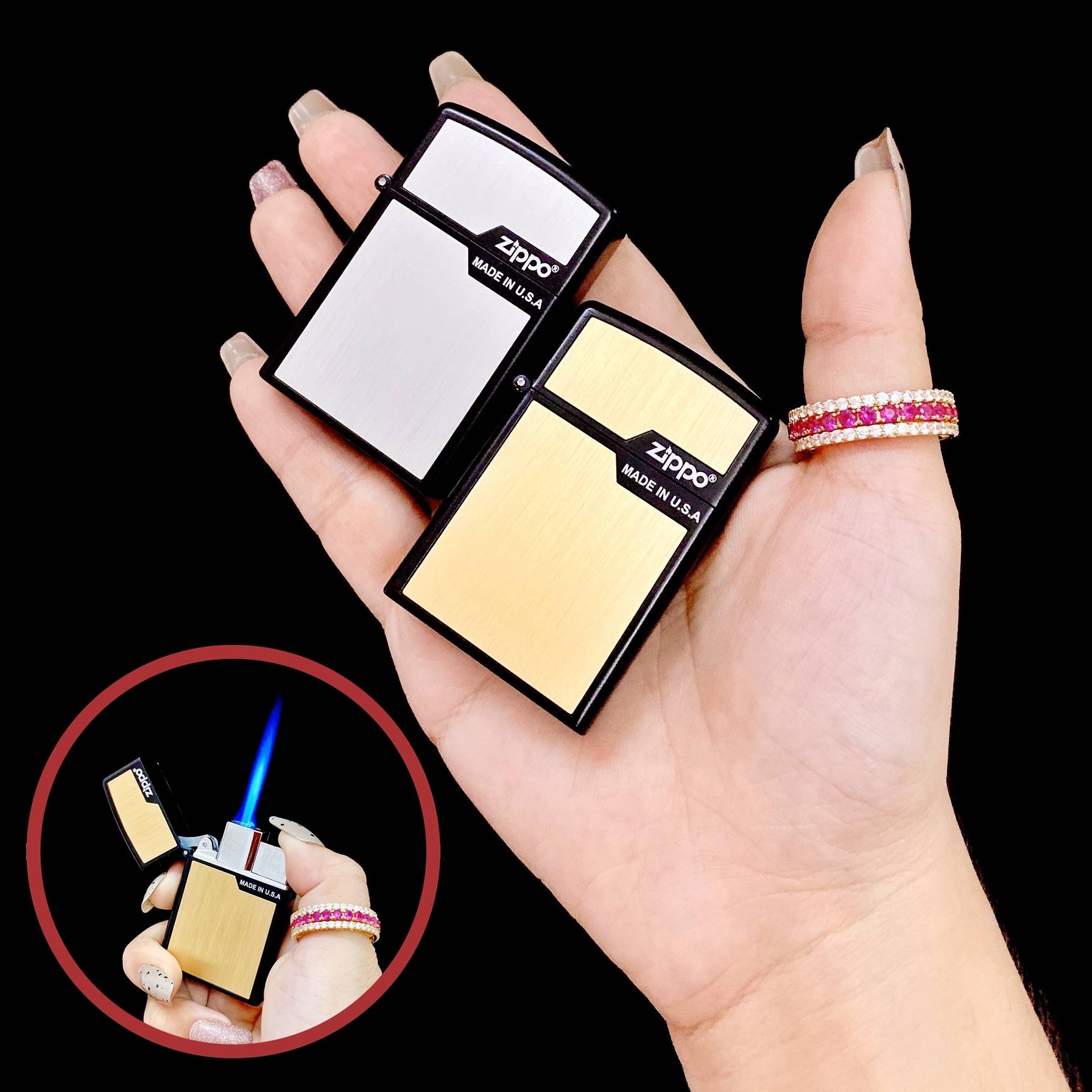 BẬT LỬA ZIPPO LỬA KHÈ - (XÀI GAS)