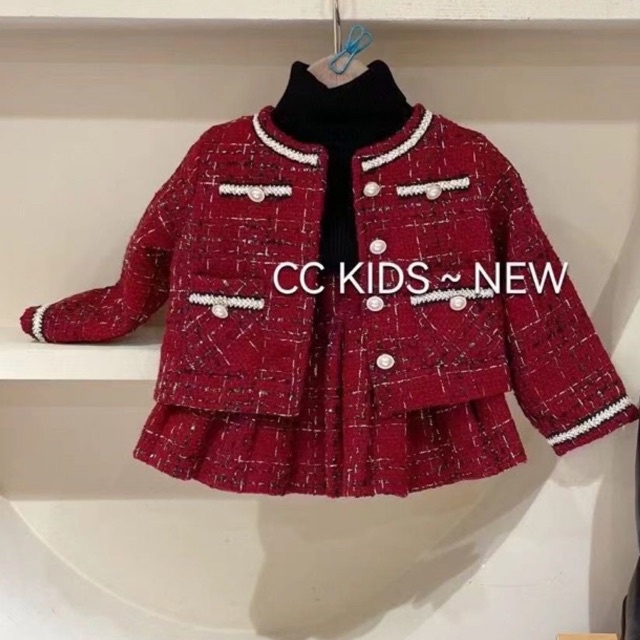 Set váy dạ cao cấp cho bé gái