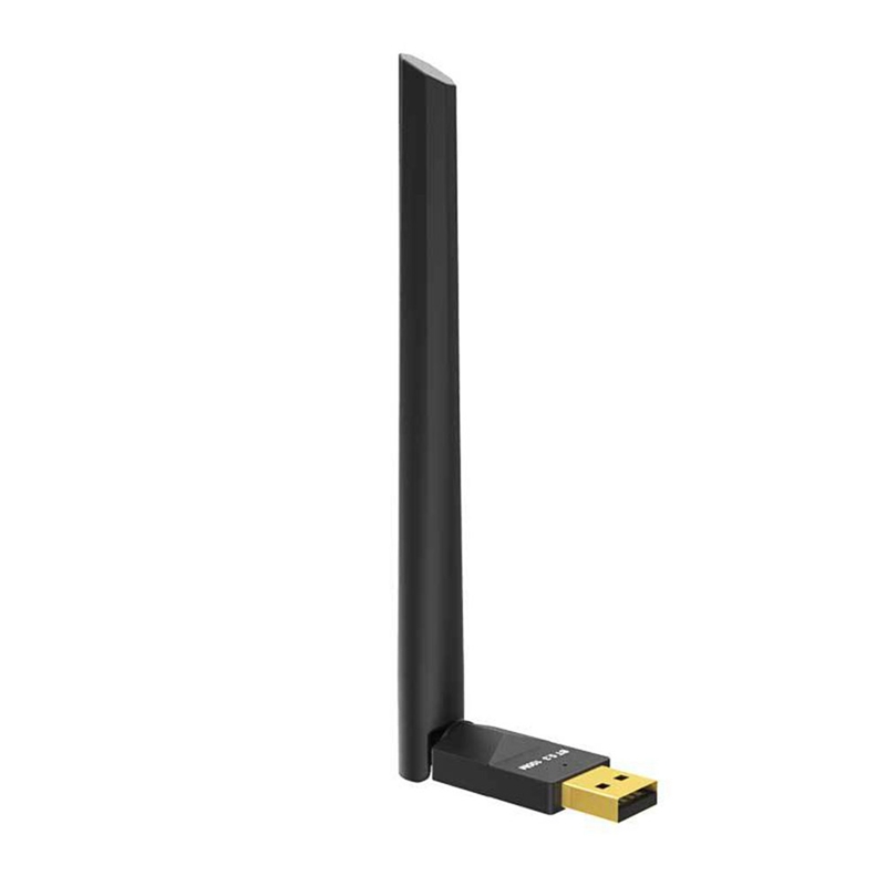 1 Piece 100M USB Bluetooth Adapter Bluetooth 5.3 Transmitter Bluetooth Audio Receiver External 4DBi Antenna Bluetooth Adapter ABS Black