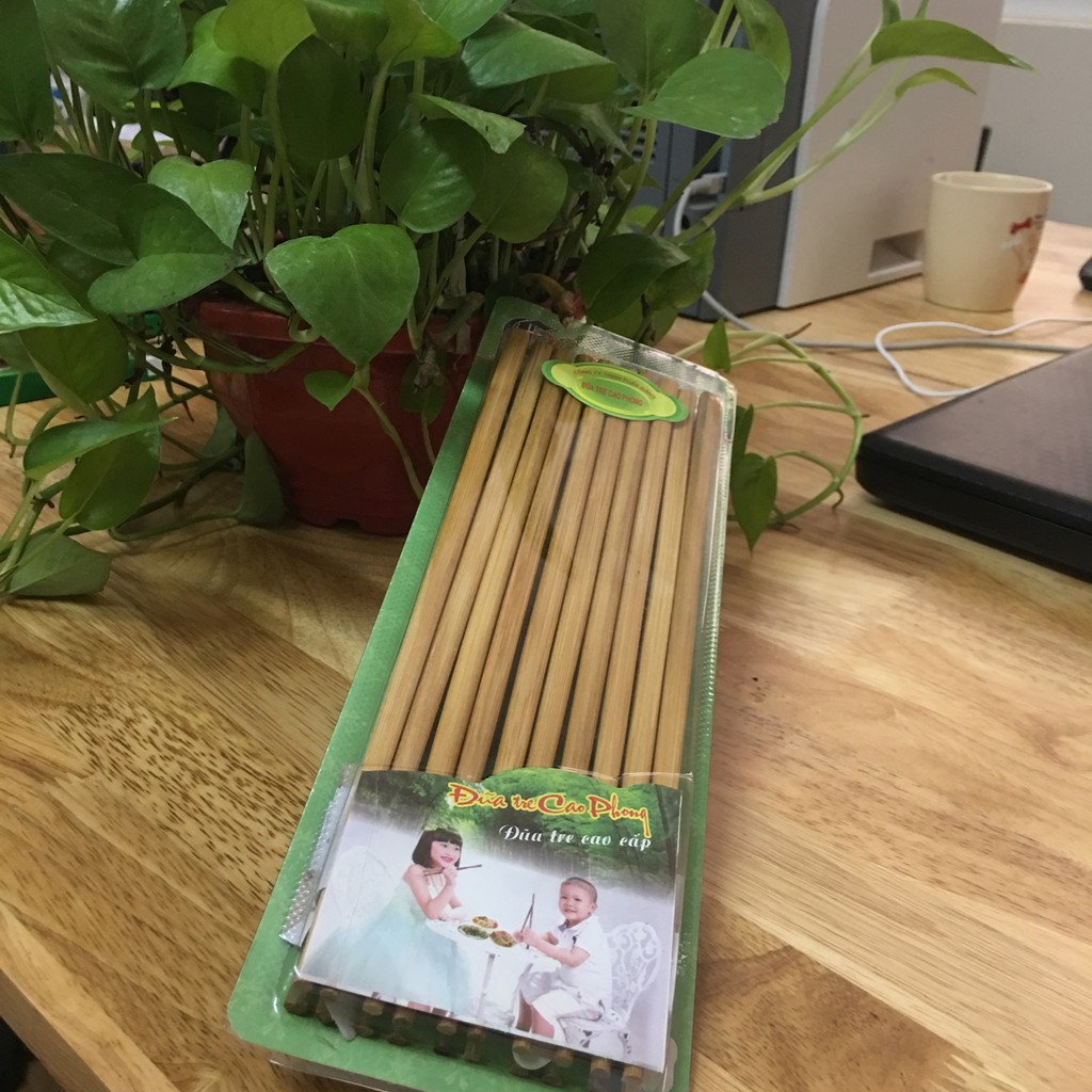 Set 10 đôi đũa tre tự nhiên cao phong