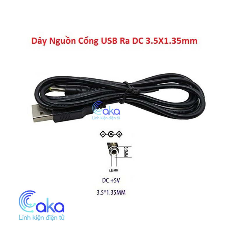 Dây nguồn usb DC 3.5x1.3mm