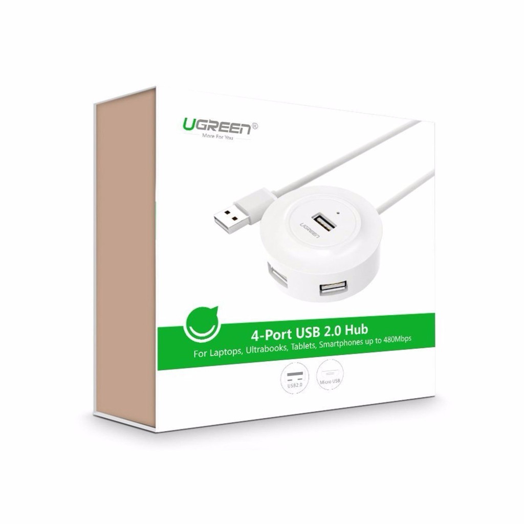 Hub USB 2.0 4 cổng tốc độ cao UGREEN CR106
