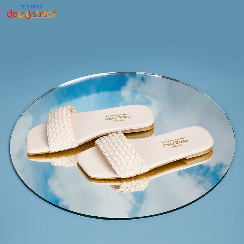 Dép nữ quai ngang đan bính size lớn 42 43