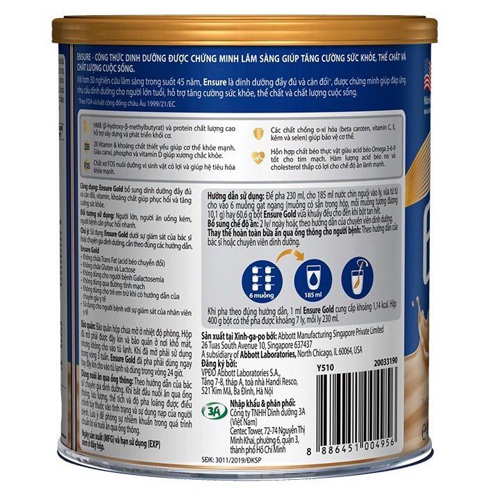 Sữa bột Ensure Gold hương Cà phê (400g)