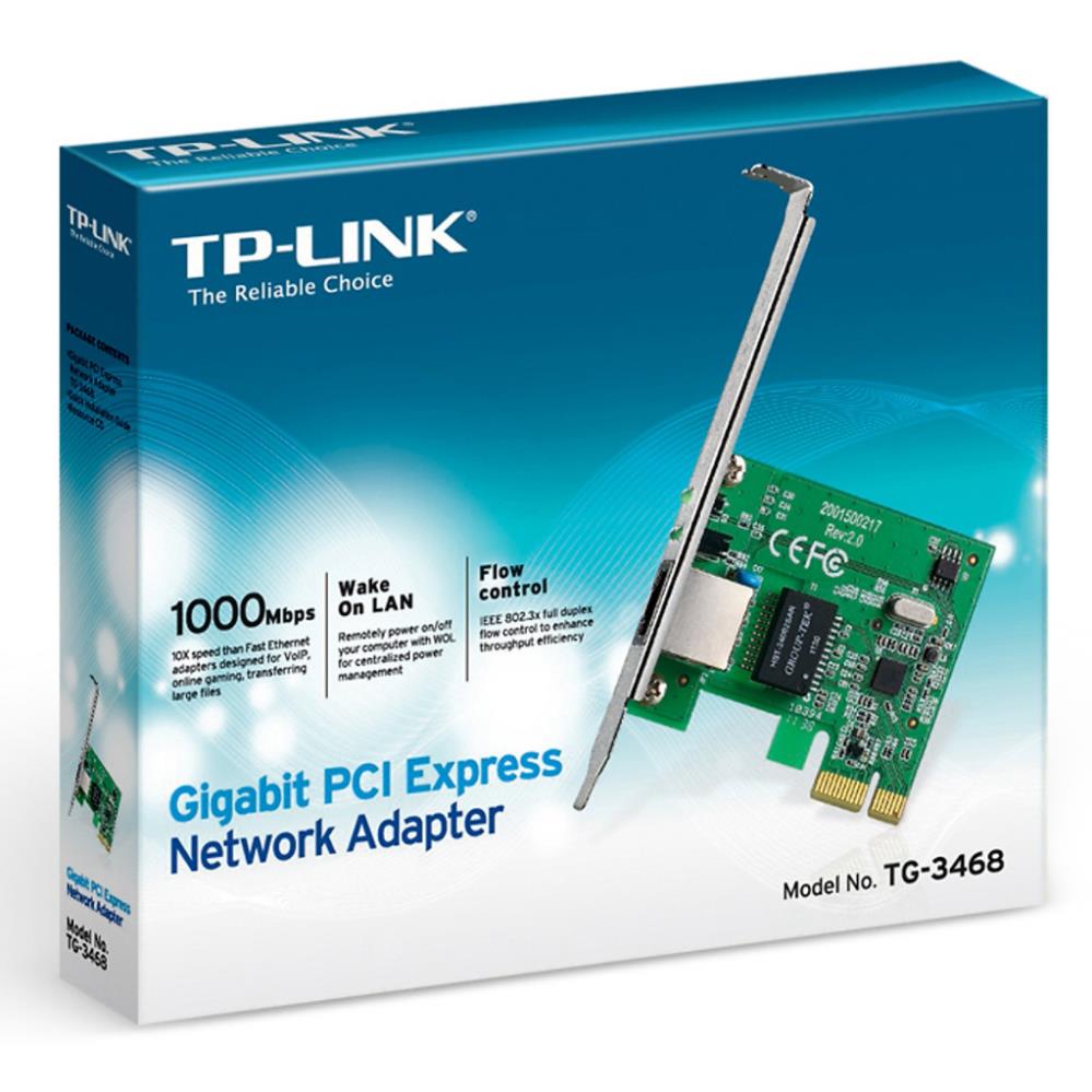 Card mạng có dây cho pc tp-link tg-3468 gigabit lan card pci express - bảo hành chính hãng 24 tháng