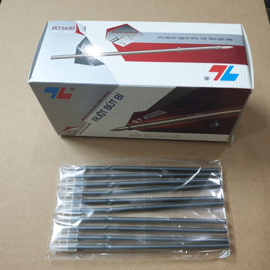 Vỉ 10 ngòi (0.7mm) bút bi TL (ruột cho bút TL-036)