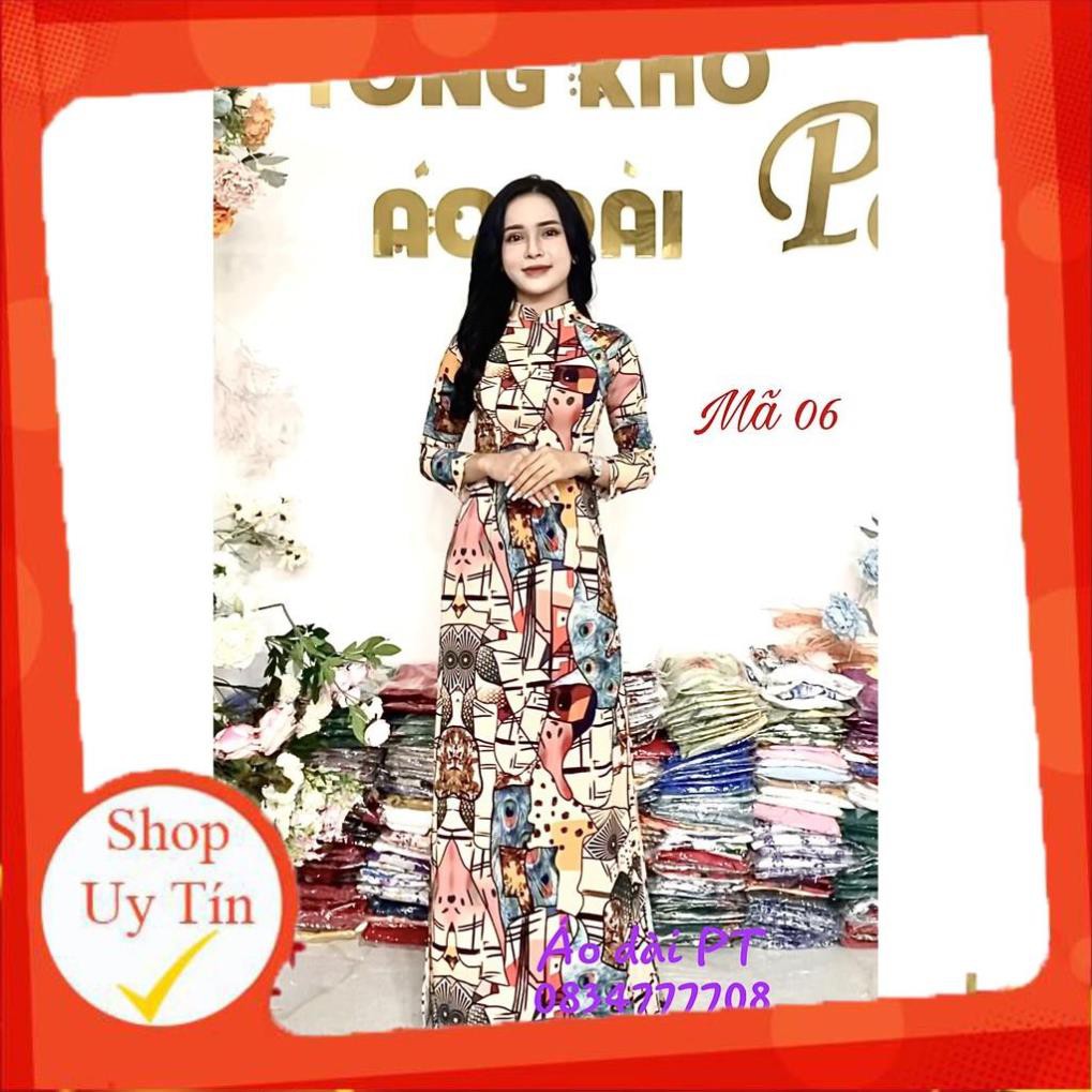 [Freeship đơn từ 0đ] ] Áo dài lụa nhật 👗 FREESHIP 👗 Áo dài chất lụa Nhật in 3d đẹp