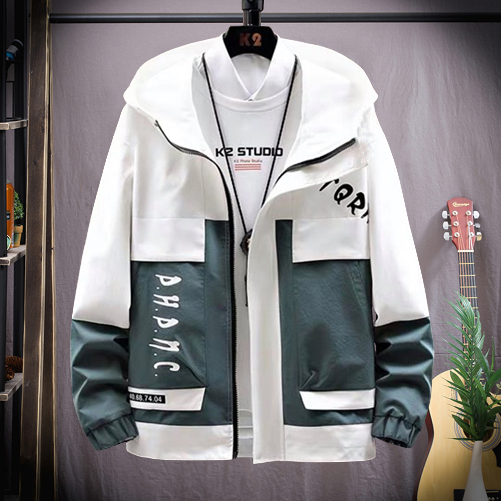 Áo Khoác Nhẹ Nỉ Nam Khoá Kéo Có Mũ Trùm Đầu Phong Cách Hàn Quốc Basic Hot Trend 2024 Thời Trang 4MEN AO KHOAC NAM 133