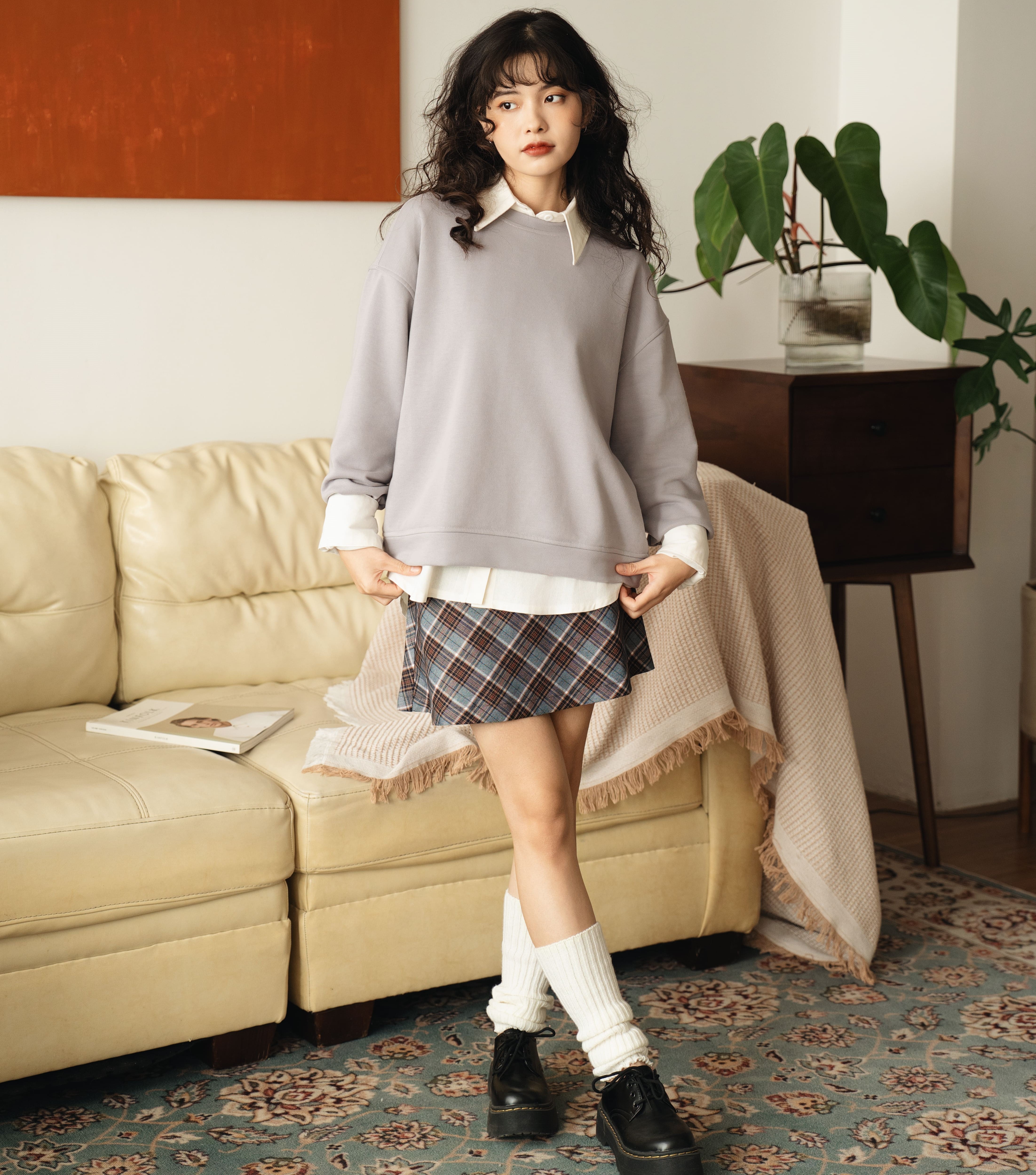 Áo nỉ chân cua basic thêu tim Kobe Sweatshirt - by ufo.thebasic