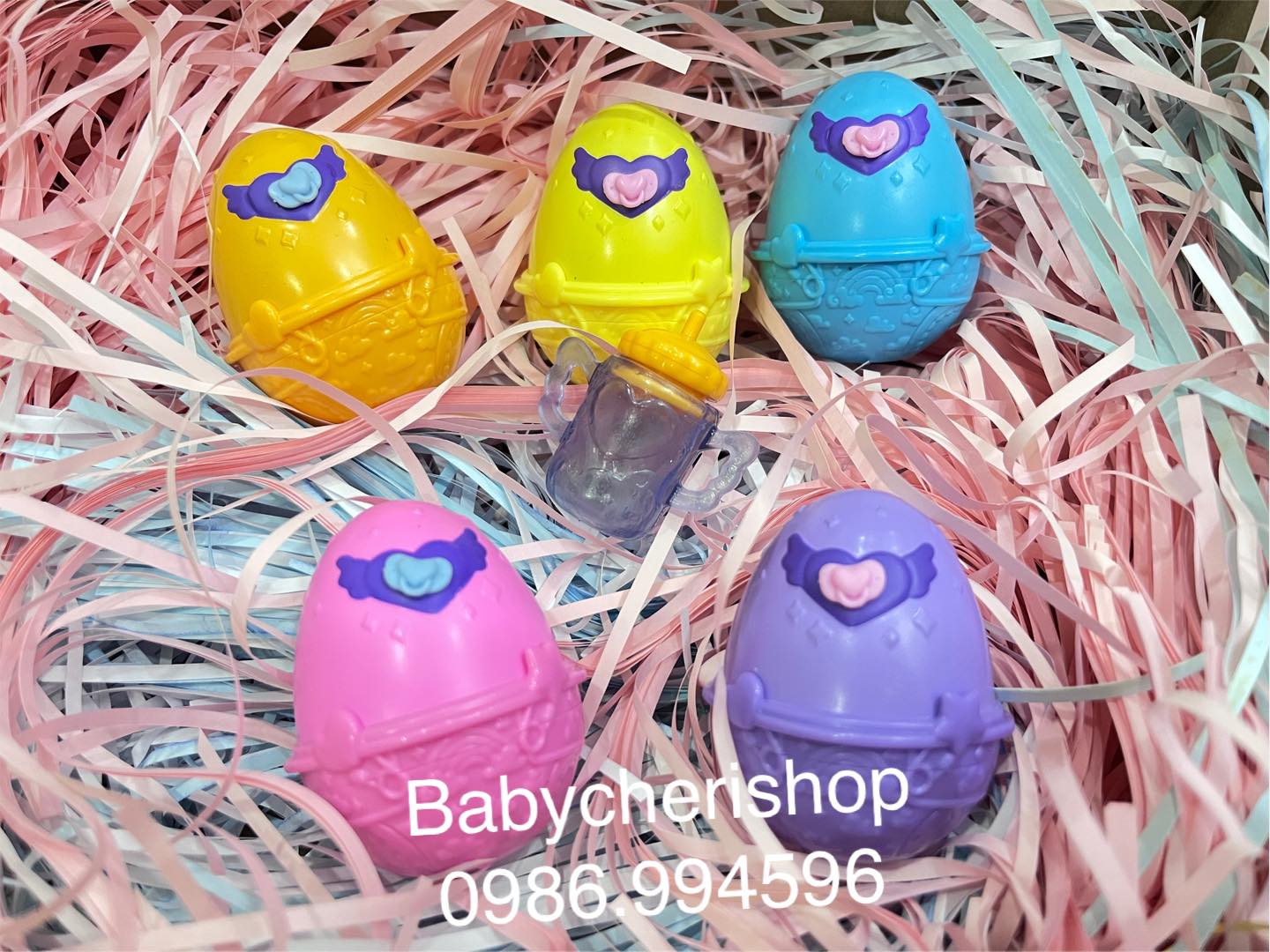 Set 5 trứng Hatchimals Alive Water Hatch mẫu mới tương tác nở thú (Tặng kèm bình bơm nước)