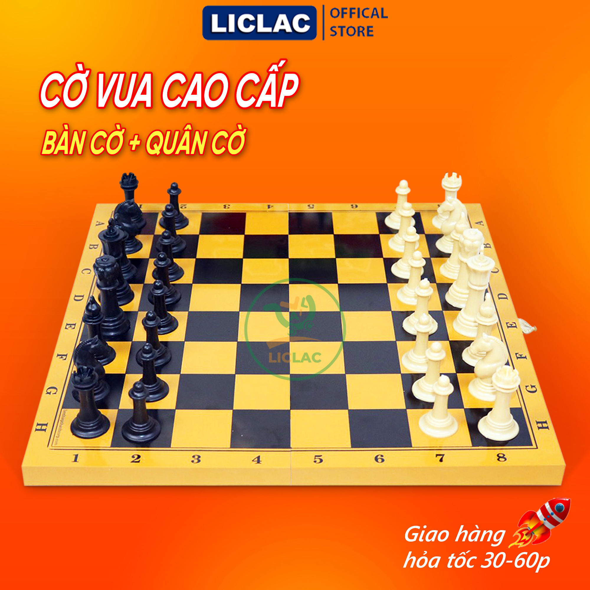 (XẢ KHO) Bộ cờ vua Liên Hiệp Thành ( Size Lớn ) gồm bàn cờ và quân cờ, Đồ chơi trẻ em boardgame Việt Nam, Đồ chơi giáo dục giúp bé phát triển tư duy - LICLAC
