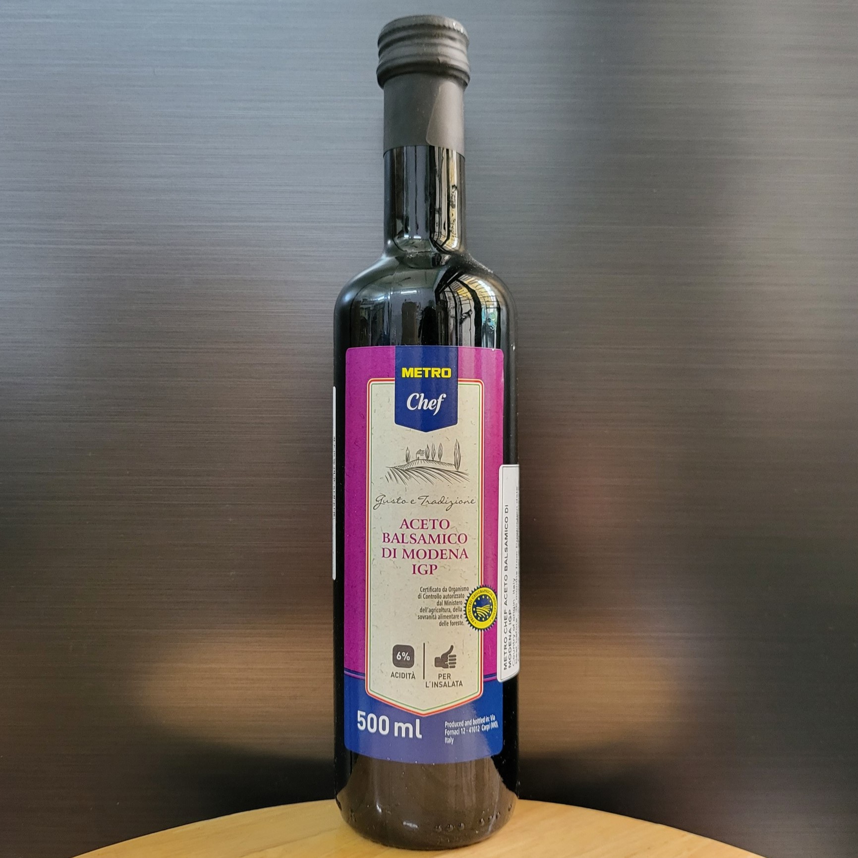 Metro chef - chai tt 500ml - giấm nho / ý / aceto balsamico di modena