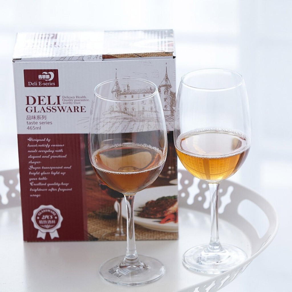 Ly uống rượu vang thủy tinh Deli cao cấp