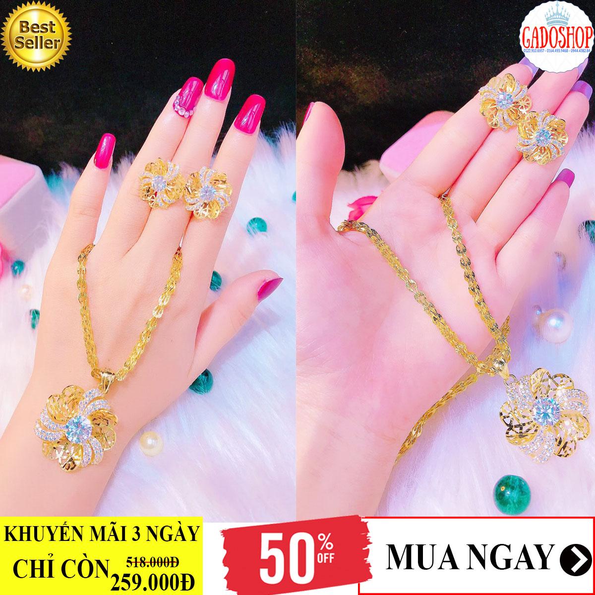 [HCM][GIÁ CỰC SỐC] Bộ trang sức vàng 18k Migashop VB17111906 - dùng đi tiệc cực kì sang chảnh